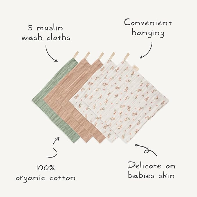 MUSHIE MUSLIN COTTON WASHCLOTH