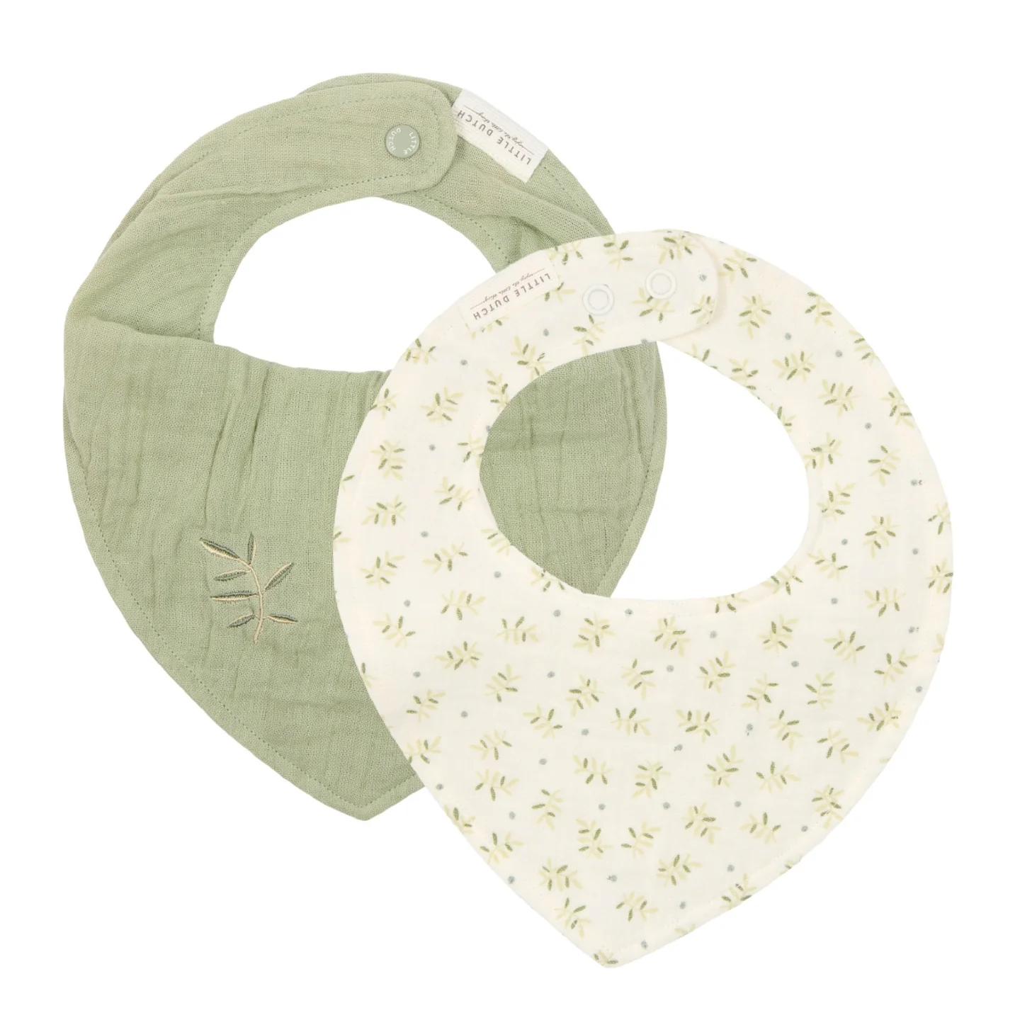 LITTLE DUTCH BANDANA BIB MUSLIN SET OF TWO