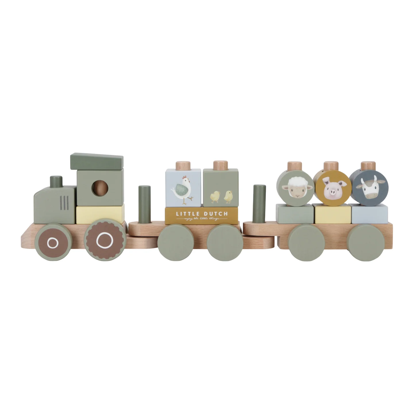 LITTLE DUTCH STACKING TRAIN TRACTOR