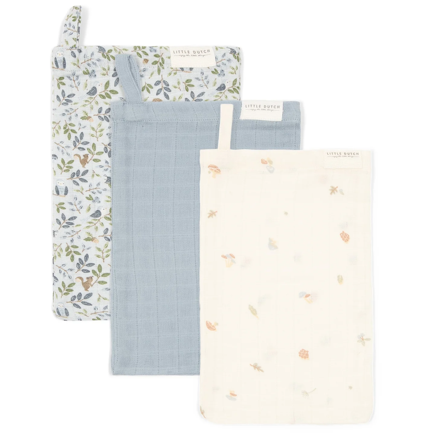LITTLE DUTCH WASHCLOTHS SET MUSLIN
