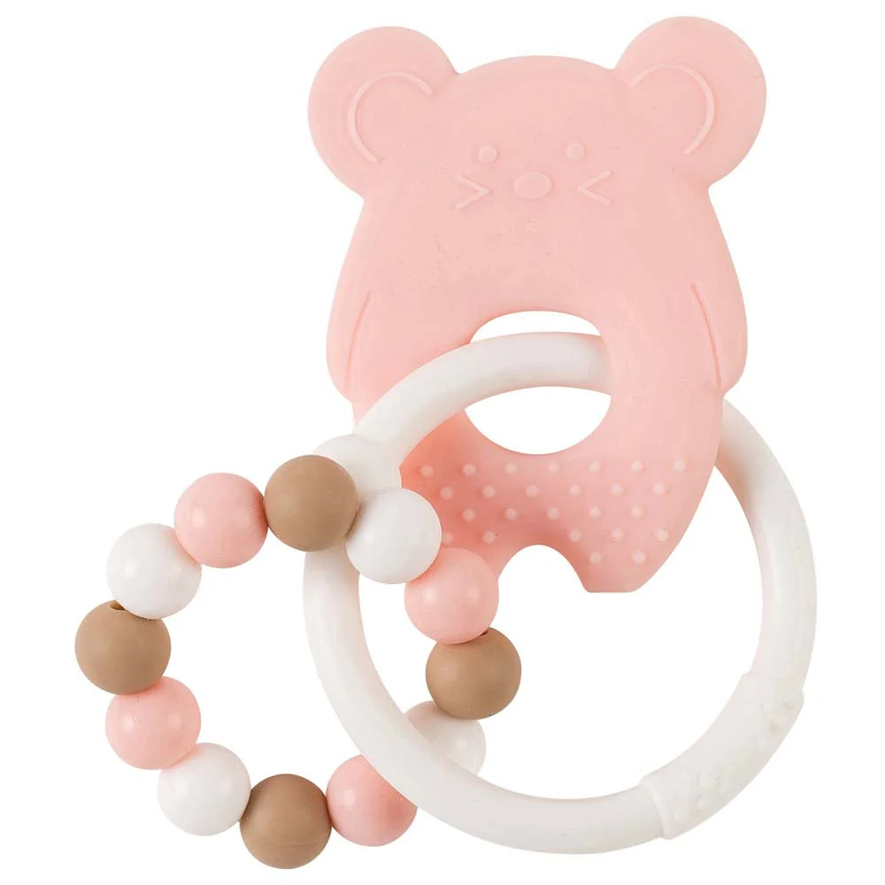 NATTOU SILICONE TEETHING RING MOUSE