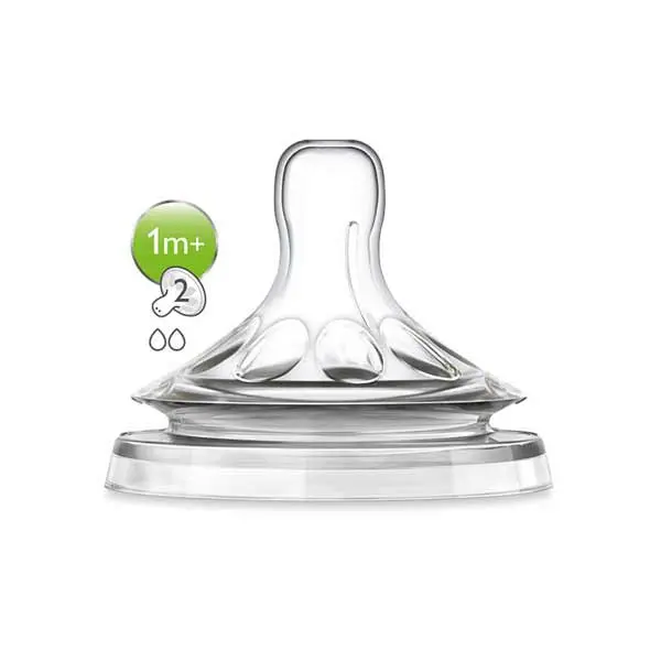 PHILIPS AVENT NATURAL SILICONE TEAT 1m+ 2pcs