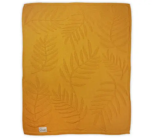 ALBERO MIO KNITTED LEAF BLANKET TROPICS