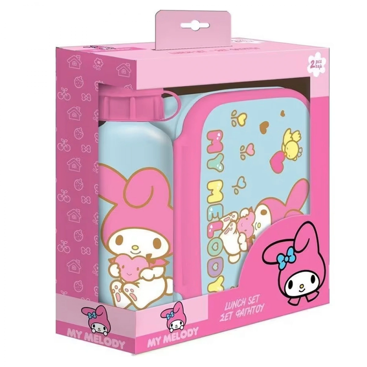 LUNCH BOX PP 800ML+ WATER CANTEEN ALUMINUM