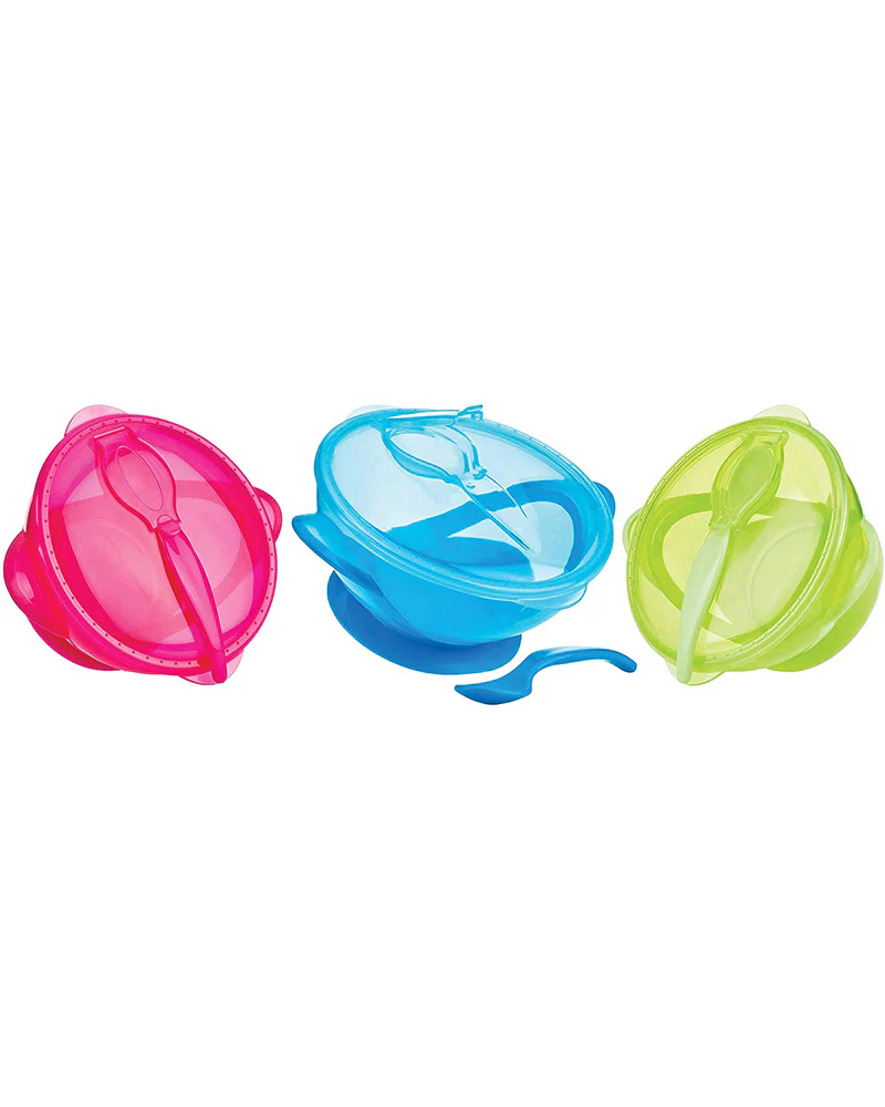 NUBY SUCTION BOWL W.SPOON+LID 400ML