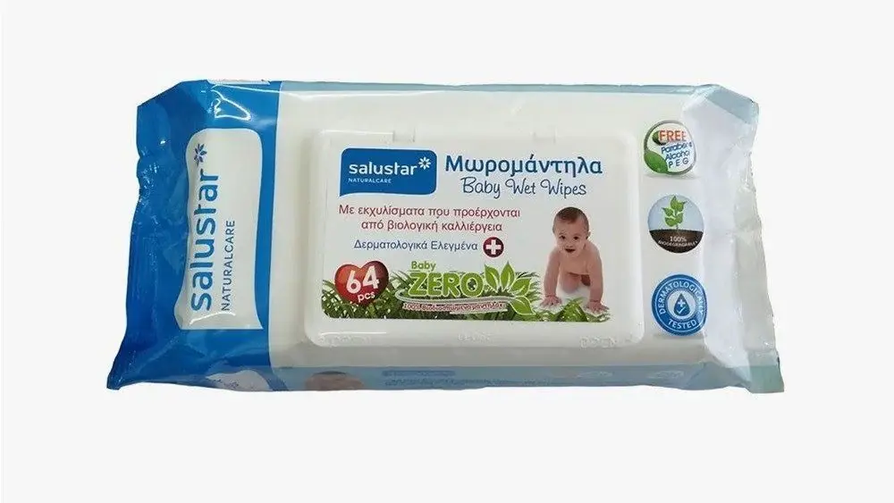 SALUSTAR PREMIUM BABY WIPES 2X12X64