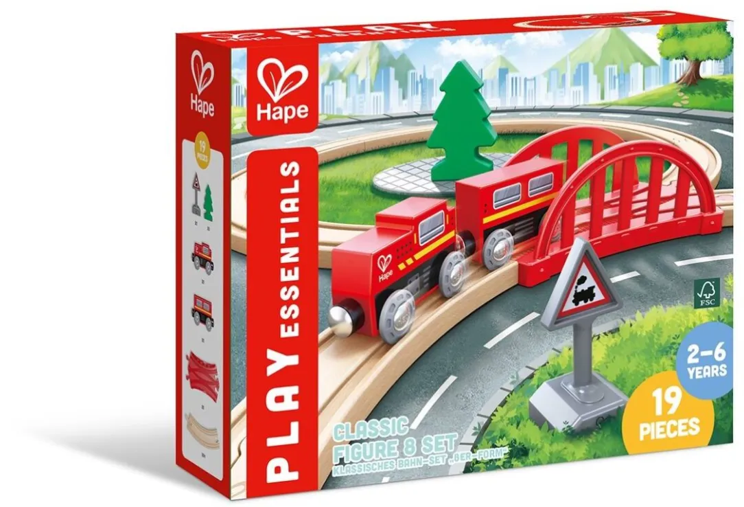 HAPE RAILWAY WOODEN CLASSIC FIGURE 8 TRAIN