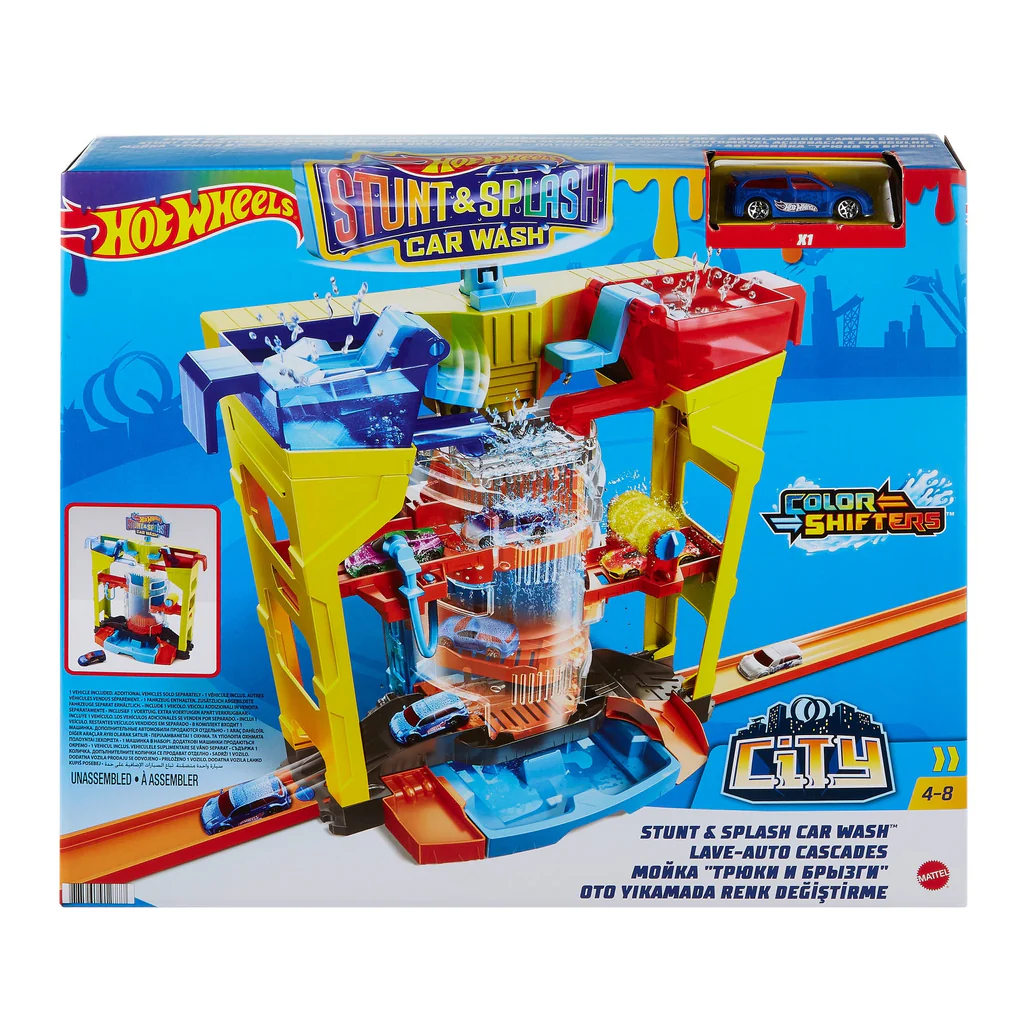 HOTWHEELS CITY STUNT&SPLASH CHROMAVER WASHER