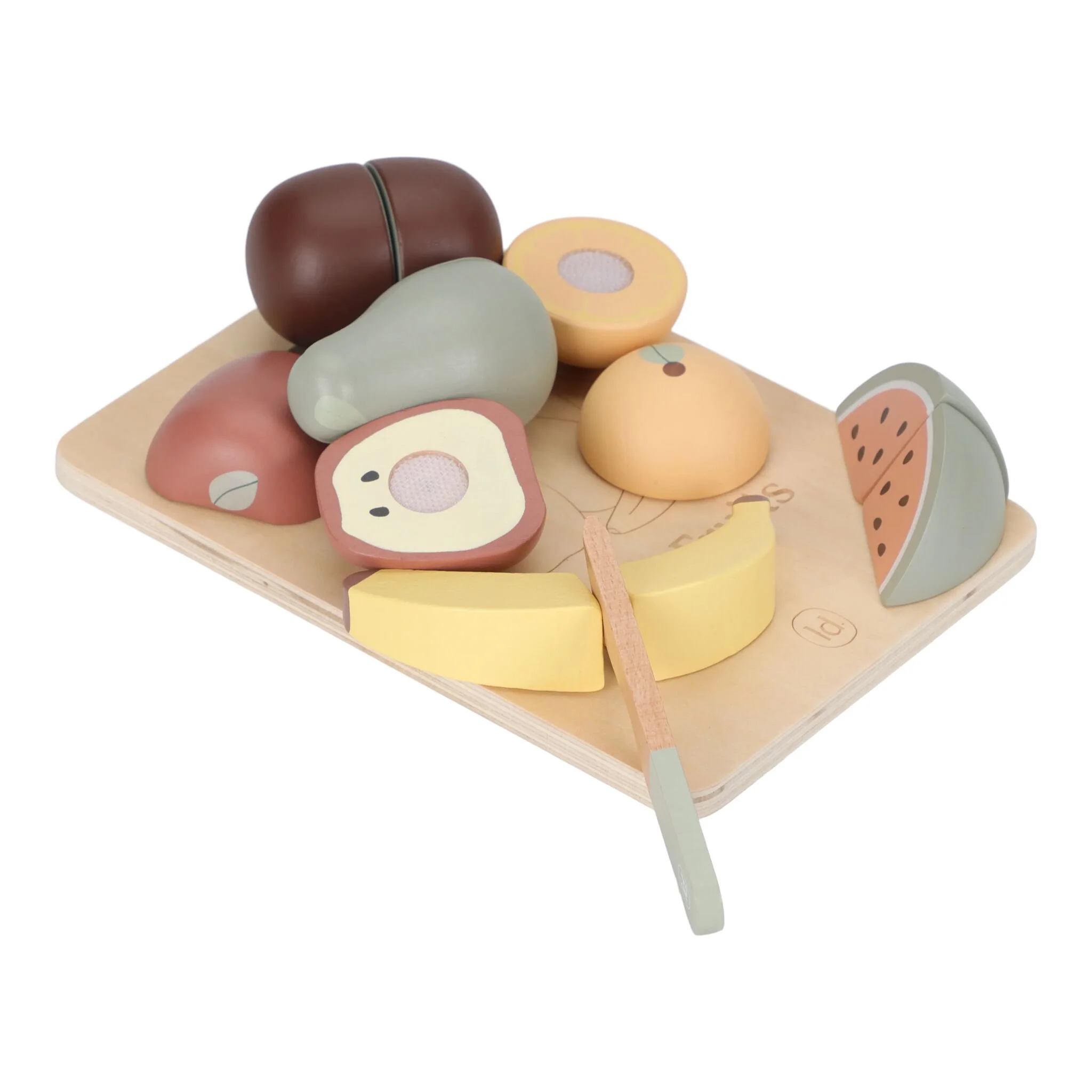 LITTLE DUTCH WOODEN CUTTING BOARD WITH FRUIT
