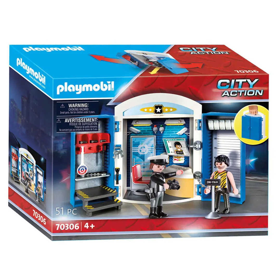 PLAYMOBIL CITY ACTION POLICE STATION PLAY BOX 70306