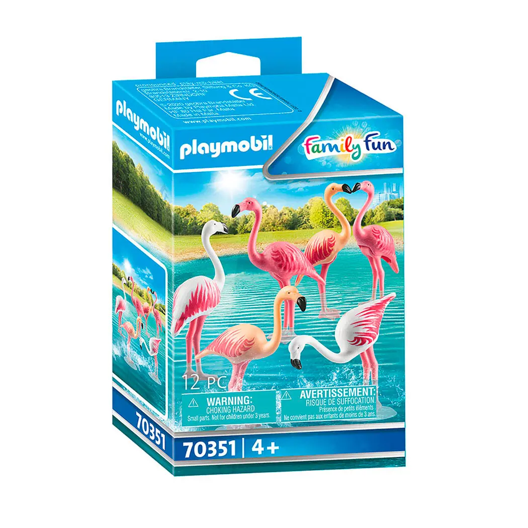 PLAYMOBIL FAMILY FUN FLOCK OF FLAMINGOS 70351