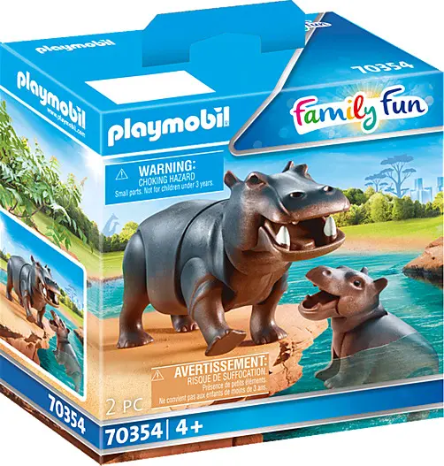 PLAYMOBIL HIPPO WITH CALF 70354